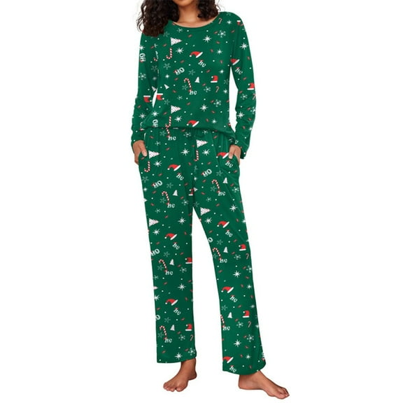 SMZ Women's Pajama Set Soft Long Sleeve Sleepwear Loungewear Pjs Sets with Pockets S-XL