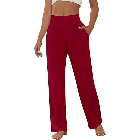 SMZ Women's Wide Leg Yoga Pant Comfy Loose Sweatpants High Waist Lounge Casual Athletic Pant Workout Joggers Pant