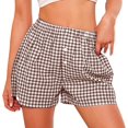 thumbnail image 1 of SMZ Womens Boxer Shorts 2025 Summer Casual Lounge Sleep Gingham Pajama Y2K Plaid Short Pants with Pockets, 1 of 6