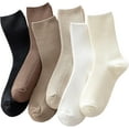 thumbnail image 1 of SMZ Womens Cute Crew Socks Casual Athletic Aesthetic Socks Neutral Cotton Socks for Women, 1 of 6