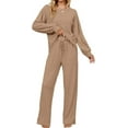 thumbnail image 1 of SMZ Womens Lounge Set Cute Long Sleeve Pajama Sets Casual 2 Piece Pj Outfit Fall Sleepwear Pockets, 1 of 6