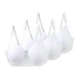 thumbnail image 1 of SMihono 3 Pack Womens Lace Sexy Everyday Bras Cup Bras Plus Size Underwire Bra V Neck Full Coverage Padded Push Up Lace Bra White 100C, 1 of 4
