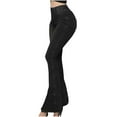 thumbnail image 1 of SMihono Bell Bottom Jeans for Women High Waisted Classic Flared Denim Pants Wide Leg Flared Jeans Trousers Slim Fit Buttons Denim Long Pants Black 4, 1 of 2