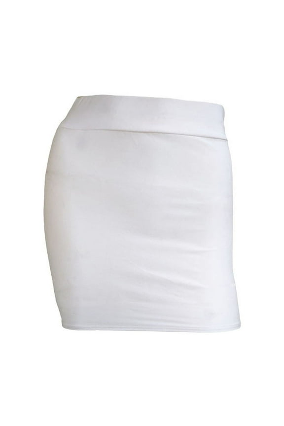 Bodycon Mini Skirt for Women Shiny Metallic Mini Skirt Wet Look Leather Short Skirt Stretch Pencil Party Skirts Clothes White 6