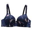 thumbnail image 1 of SMihono Bras Women Comfortable Wire Free Push Up Bra Full Support Lift Bras Sagging Breasts Full Figure Bralette Everyday Dark Blue 40, 1 of 3