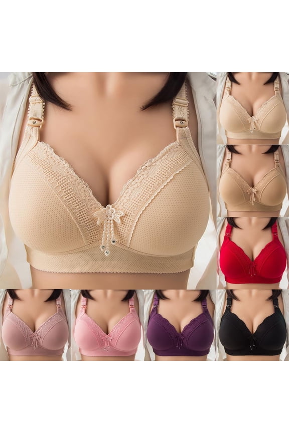 Bras for Women No Underwire Adjustable Straps Push Up Bralette 2025 Everyday Wear Comfort Wire Free Full Support Bra Beige XXL