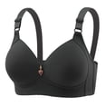 thumbnail image 1 of SMihono Bras for Women No Underwire Wireless Bras - Seamless Push Up Full Coverage Solid Bralettes Comfortable Everyday Bra Black L US(8), 1 of 2