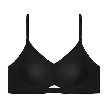 SMihono Bras with Soft Support Regular & Plus Comfy Maternity Bra Comfortable Seamless Full Coverage Bra for Women Black M US(4)