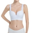 thumbnail image 1 of SMihono Breathable Pullover Sports Bra for Women High Impact Push Up Gym Yoga Wirefree Seamless Freedom Bra White XXL, 1 of 5
