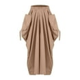 thumbnail image 1 of SMihono Cargo Skirts for Women Fashion Y2K Loose High Elastic Wasit Skirt with Pockets Solid Color Streetwear Hiking Dressy Khaki 12, 1 of 4