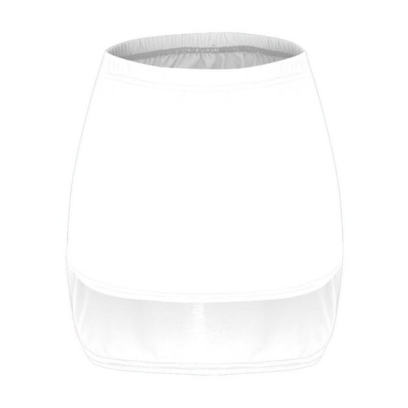 SMihono Casual High Waisted Mini Skirts for Women Elastic Solid Basic Pencil Skirt Seamless Bodycon Short Skirts White 4