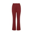 thumbnail image 1 of SMihono Clearance 2024 Leggings High Waisted Yoga Pants For Women Pants Soft Bell Bottom Trousers Skinny Slim Fit Full Length Pants for Ladies Love Wine 4, 1 of 4