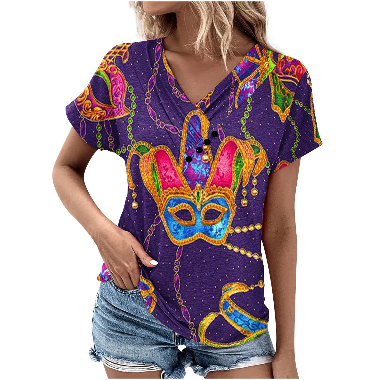 mardi gras graphic tees