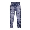 thumbnail image 1 of SMihono Women Pants Imitation Denim Leggings Womens Plus Skinny Slim Fit Female Casual Outwear Womens Super Elastic Ladies Trousers for Women Tops Navy S, 1 of 8