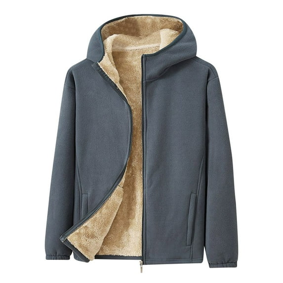 SMihono Clearance Womens Oversized Long Sleeve Outwear Coats Women's Casual Winter Warm Lined Zip Up Hooded Sweatshirt Jacket Coat Gray L