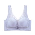 thumbnail image 1 of SMihono Comfort Bra Women Push Up Lace Wirefree Bras No Underwire Bralette Wide Shoulder High Support Sport Bras Silver 36, 1 of 3
