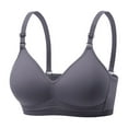 thumbnail image 1 of SMihono Comfortable Seamless Full Coverage Bra for Women Wireless Bras with Soft Support Regular and Plus Size Gray XL, 1 of 4