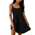 thumbnail image 1 of SMihono Cotton Nightgowns for Women Sleeveless Racerback Night Gown Spaghetti Strap Sleep Dress Chemise Sleepwear Black M, 1 of 5