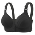 thumbnail image 1 of SMihono Daisy Bras for Older Women Plus Size Front Closure Sports Bra No Underwire Full Support Front Button Push Up Bra Black 42/95, 1 of 2
