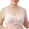 thumbnail image 1 of SMihono Fashion Bras Women Bralettes Wireless Front Button Sports Bra Push Up No Underwire Lace Tank Top Bra Everyday Brassiere Beige XL, 1 of 2