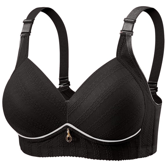 SMihono Fashion High Support Bras for Women Adjustable Strap Full Coverage Up Bras Comfortable No Underwire Wireless Bras Bra Women Black XXL