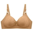 thumbnail image 1 of SMihono Deals Push Up Bras for Women Full Coverage Supportive Bra Adjustable Breathable Everyday Bra Comfort No Underwire Bra Khaki XXXL, 1 of 6