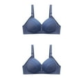 thumbnail image 1 of SMihono Fashion Push Up Bras for Womens Strappy Full Coverage Comfortable Plus Size Wirefree Bralettes Wireless Everyday Bra Blue 40, 1 of 7