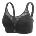 thumbnail image 1 of SMihono Fashion Seamless Bras for Women Plus Size Push Up Bra No Underwire Thin Breathable Bras Full Coverage Cotton Bra Black 44, 1 of 3