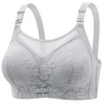 thumbnail image 1 of SMihono Fashion Seamless Bras for Women Wireless Full Coverage Bra Posture Correction Bra for Older Women Soft Support Gray 42, 1 of 2