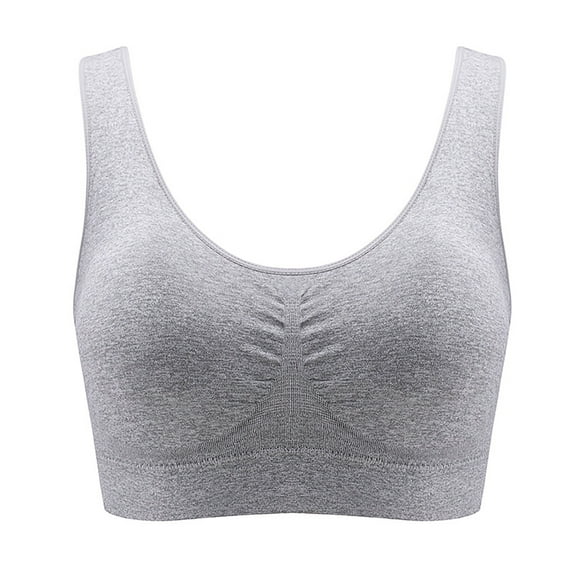 SMihono Fashion Seamless Sports Bras for Women No Underwire Comfortable Workout Bra Low Impact Active Everyday Bralettes Gray 10
