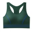 thumbnail image 1 of SMihono Fashion Sports Bras for Women Cotton Racer Back Bra Stretch Pullover Workout Everyday Bras Medium Impact Supports Bralettes Green M, 1 of 3