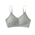 thumbnail image 1 of SMihono Everyday Basic Bra Comfort Cami Tank Bralettes for Women Adjustable Straps Bralette Padded Seamless Workout Bralette Gray XL, 1 of 5