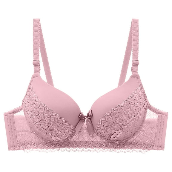 SMihono Everyday Bras for Women Push Up Comfortable Seamless Bralettes High Support Seamless Full Coverage Bralette Pink 38