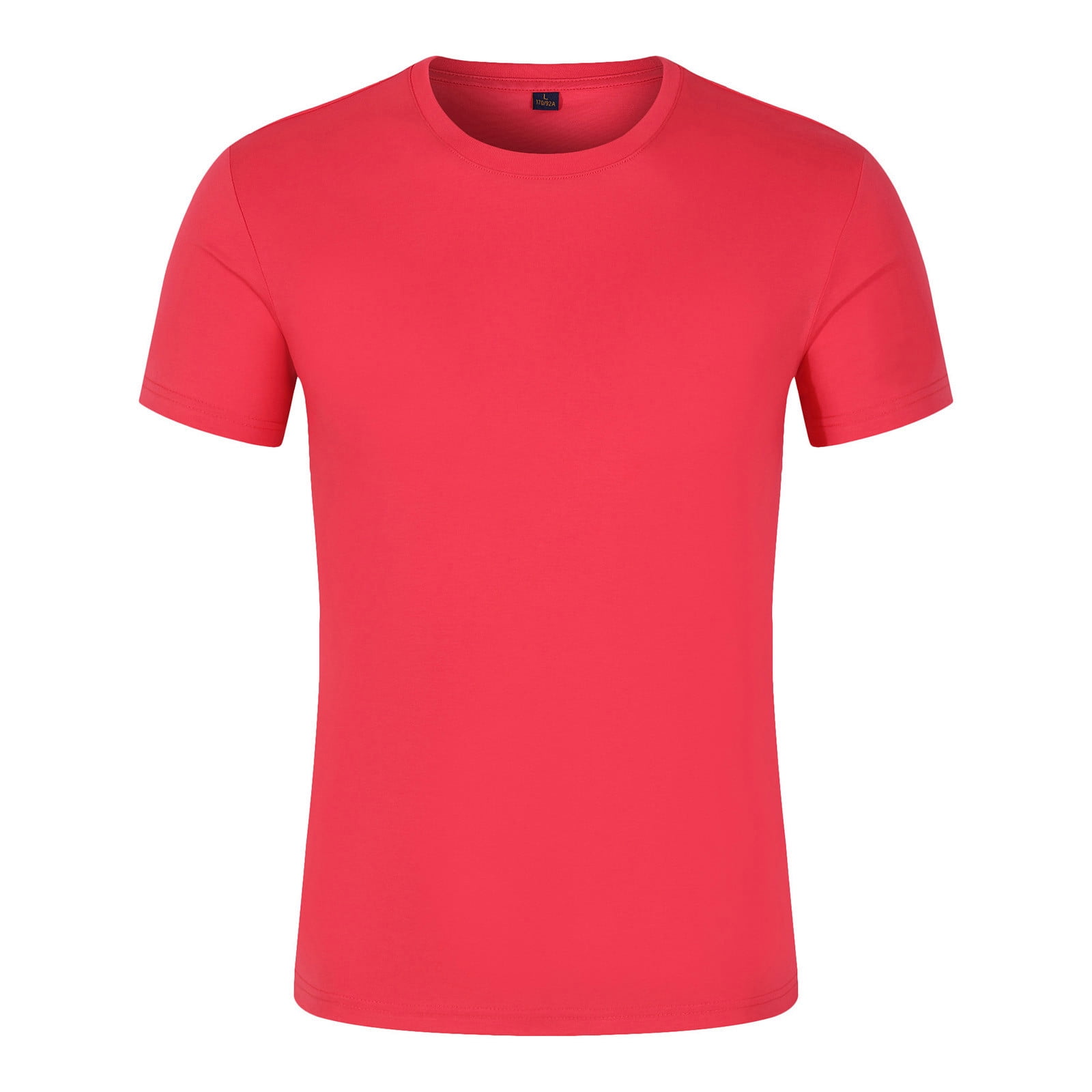 SMihono Fashion Mens T-Shirts Short Sleeve Tee Tops Summer Cozy Clothes  Classic Staple Shirts for Men Solid Color Shirt Crew Neck Workout Pullover  Casual Basic Tops Red 12 