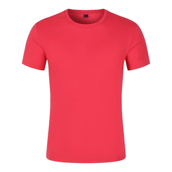SMihono Fashion Mens T-Shirts Short Sleeve Tee Tops Summer Cozy Clothes Classic Staple Shirts for Men Solid Color Shirt Crew Neck Workout Pullover Casual Basic Tops Red 6