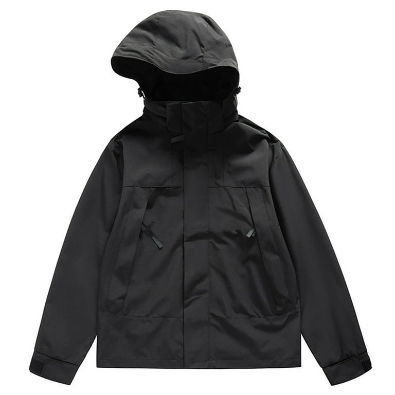 SMihono Deals Womens Jackets Zip Up Coat Fashion Windbreaker Outerwear  Casual Rainproof Jacket Winter Fall Hooded Casual Outwear Jackets for Women