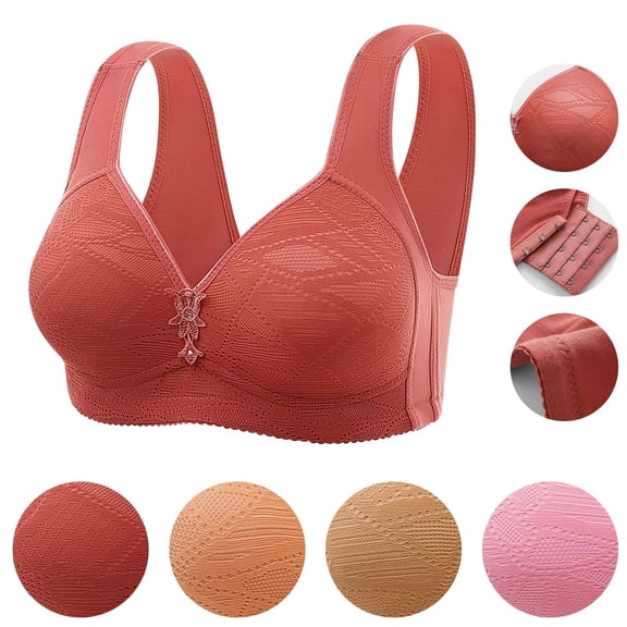 SMihono Fashion Women's Sports Bra Ladies Zip Front Fastening Full Coverage Floral Print Bralette Push Up Bra Longline Sports Bras Coffee XXXL