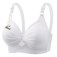 thumbnail image 1 of SMihono Front Closure Bras for Women, Cute Ghost Printed Plus Size Print No Underwire Bra Adjustable Strap Full Coverage Soft Comfort Bralette White XL, 1 of 8