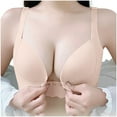 thumbnail image 1 of SMihono Front Closure Breastfeeding Bra Bralettes for Women No Underwire Bras for Women Cozy No Side Effects Pullover Seamless Underarm-Smoothing Comfort Bra Beige 80, 1 of 5