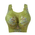thumbnail image 1 of SMihono Full Coverage Push Up Bras for Women Corset Top Bustier Padded Underwire Bra Hide Fat Front Closure Lace Bralette Green 44D, 1 of 7
