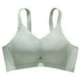 thumbnail image 1 of SMihono Lace Mastectomy Bra Pocketed Bra for Breast Forms Push-up Armpit Oversized Control Wireless Bra Sports Bra Green 36, 1 of 7