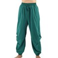 thumbnail image 1 of SMihono Men's Cotton And Hemp Trousers With Elastic Waist Drawcord Casual Pants Harlan Trousers Pants Rugged Stretch Jogger Utility Sweatpants Summer Autumn 2023 Trendy Pants Green 16, 1 of 3
