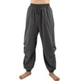 thumbnail image 1 of SMihono Men's Cotton And Hemp Trousers With Elastic Waist Drawcord Casual Pants Harlan Trousers Pants Rugged Stretch Jogger Utility Sweatpants Summer Autumn 2023 Trendy Pants Gray 12, 1 of 4
