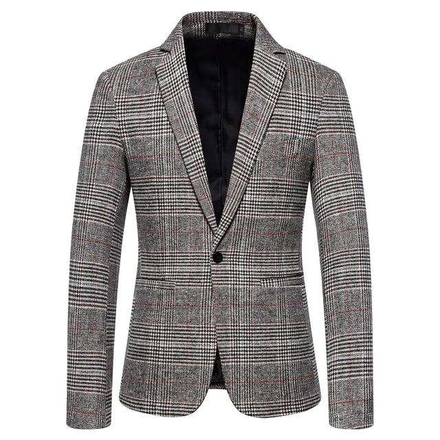 SMihono Men's Trendy Blazer Corduroy Jacket Suit Long Sleeve Tuxedo ...