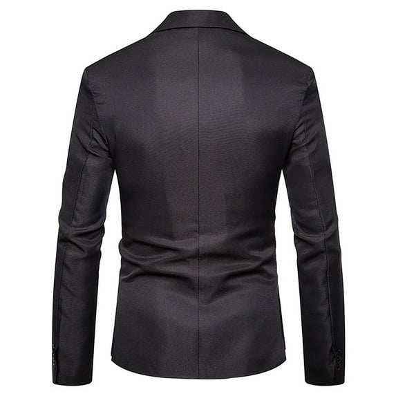 SMihono Men's Trendy Blazer Suit Jacket Youth Coat Work Office Lapel Collar Formal Button Front Stretch Suit Coat Prom Wedding Long Sleeve Tuxedo Slim Fit Solid Sports Business Pocket Gray 4