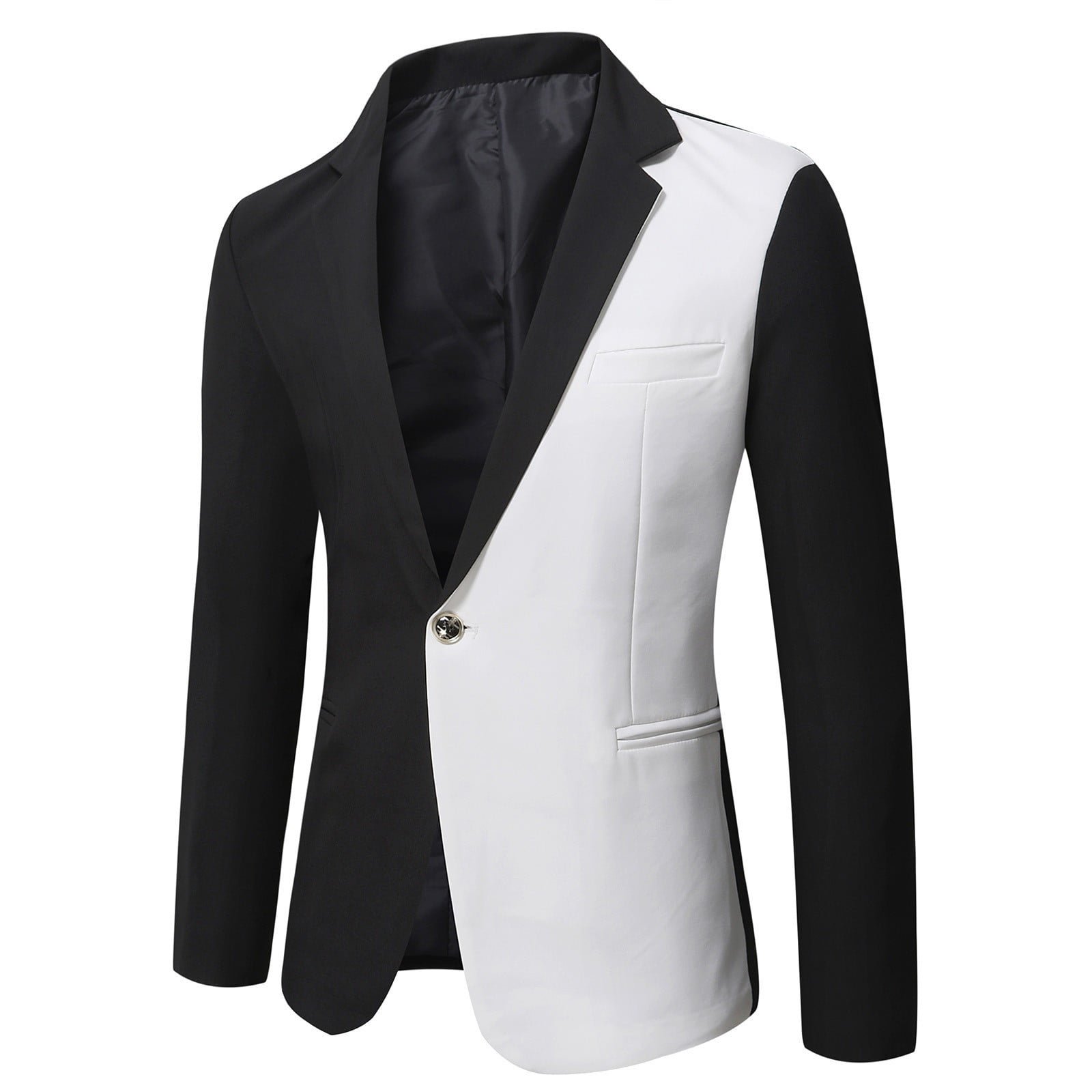 SMihono Women's Fashion Loose Blazer Coat Elegant Flash Pick Solid Business  Trendy Work Notched Lapel Collar Office Jacket Buttons Open Front Pocket  Long Sleeve Womens Suit Black 8 