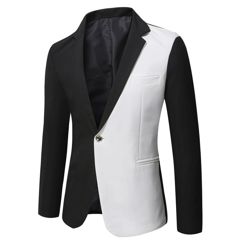 SMihono Men's Trendy Suit Blazer + Shirt + Suit Pants Three Piece Set  Business Pocket Work Office Lapel Collar Button Suit Coat Prom Wedding Long