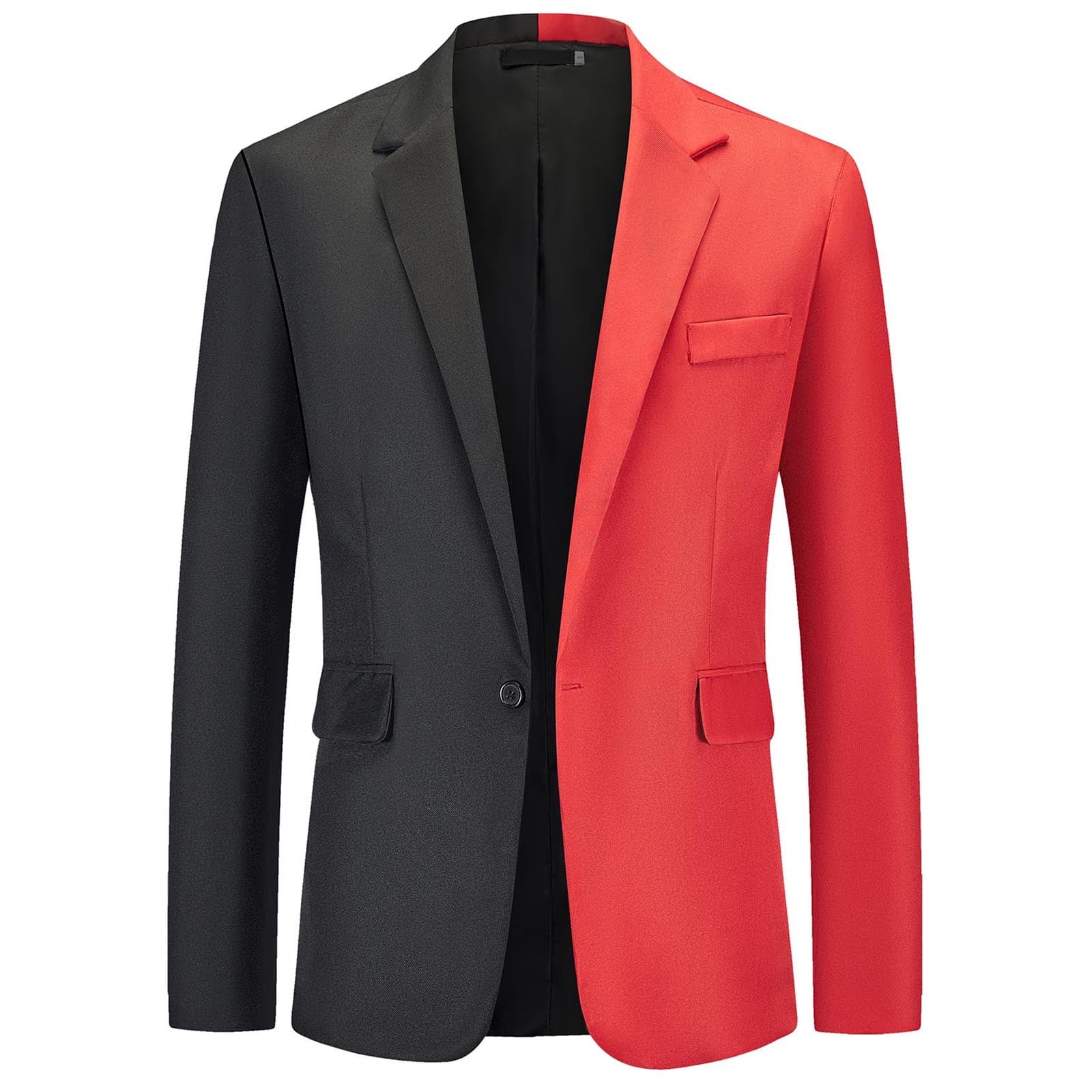 SMihono Men's Trendy Casual Suit Jacket Blazer Long Sleeve Tuxedo