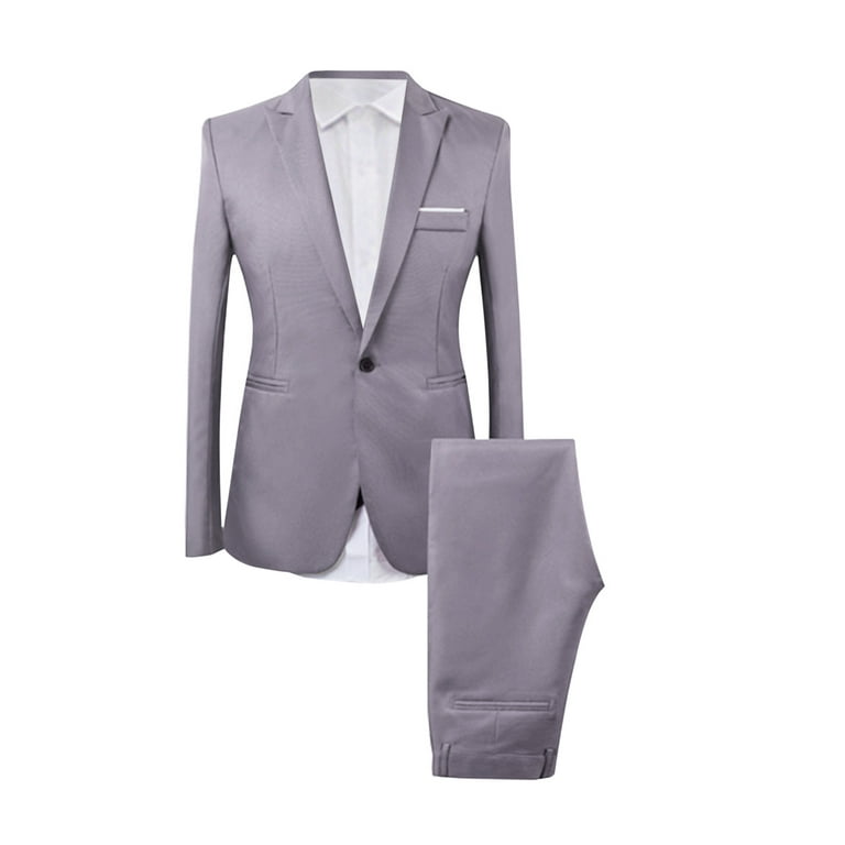 Smihono Men's Trendy Suit Tuxedo Balzer Dress Performance Prom Wedding Long Sleeve Tuxedo Slim Fit Solid Sequins Business Pocket Work Office Lapel
