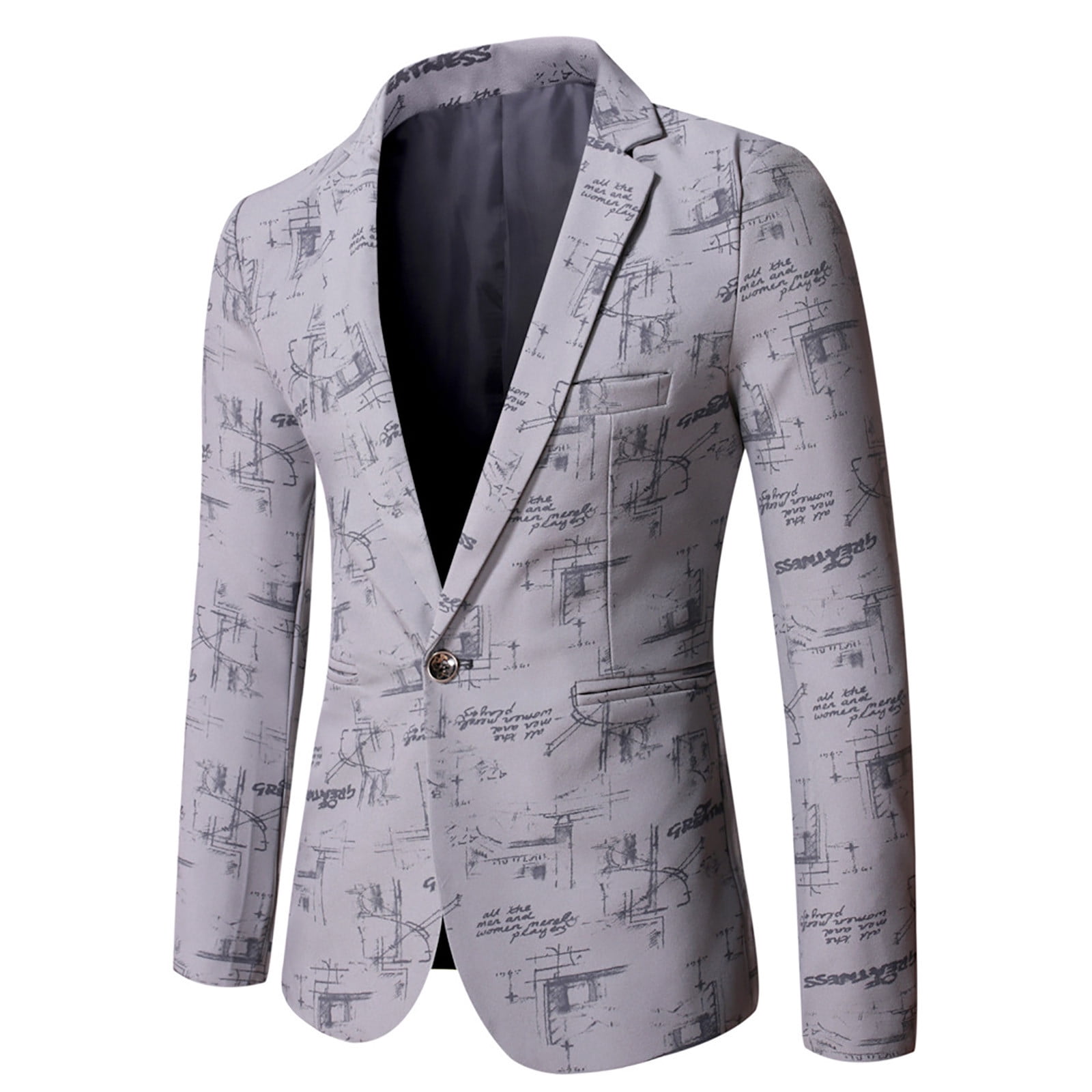 SMihono Men's Trendy Blazer Corduroy Jacket Suit Business Pocket Work  Office Lapel Collar Formal Button Front Stretch Suit Coat Prom Wedding Long